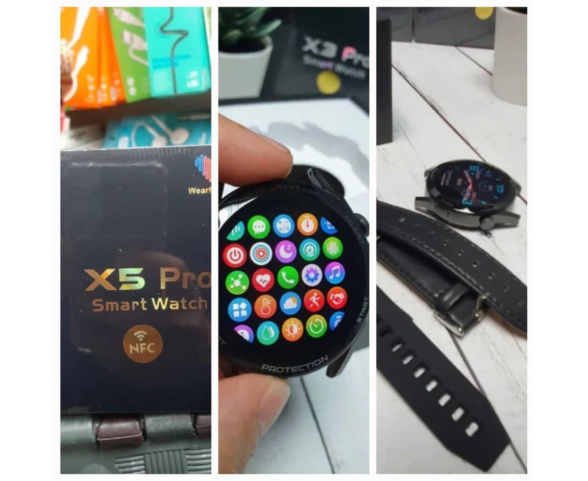 Электронные умные часы Smart Watch X5 PRO Premium – стильный и суперсовременный аксессуар каждого молодого человека или мужчины с возможностью бесконтактной оплаты в кафе, ресторанах, такси, магазинах. Стандарт защиты от воды и пыли ip68 этого гаджета включает абсолютную герметичность от попадания мелких частиц внутрь корпуса, а также исключает проникновение влаги под панель.  Смарт-часы помогают контролировать такие функции как: длительность сна и его качество, давление, шагомер показывает количество пройденных шагов и расстояние , пульсометр позволяет следить за нагрузками и показывает в какой зоне находится Ваш пульс, количество сожженных калорий.  Главным отличаем от своих конкурентов, является доступная цена, расширенный функционал и заряд батареи. Часы наручные мужские подойдут как отличный подарок на день рождения, новый год, 23 февраля и годовщину. Смарт уведомления не позволят пропустить входящий звонок и входящее сообщение. Удобный дисплей с большим экраном и отзывчивым сенсором позволяет максимально эффективно использовать аксессуар. Смарт часы можно использовать как пульт для своего смартфона, управляя камерой, плеером, журналом вызовов и СМС. Гаджет имеет свое приложение и легко синхронизируется с мобильным устройством посредством Bluetooth, подключаясь к смартфонам, работающим на базе Android или iOS.