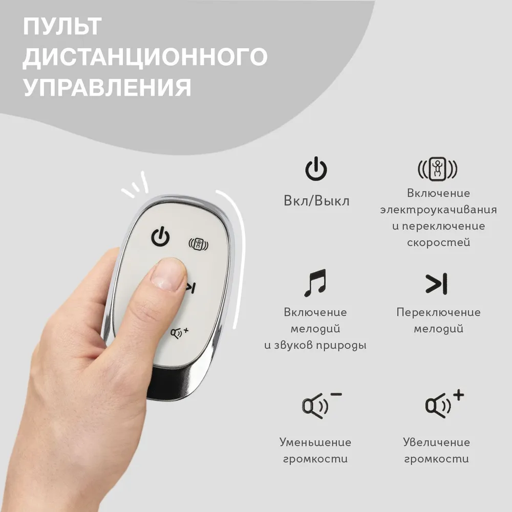 Электрокачели для новорожденных Nuovita Agio, 3 скорости, с пультом ДУ, вариант, фото 6