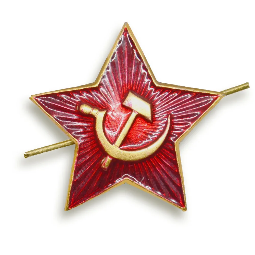 Кокарда СССР красная звезда, красный, фото 5