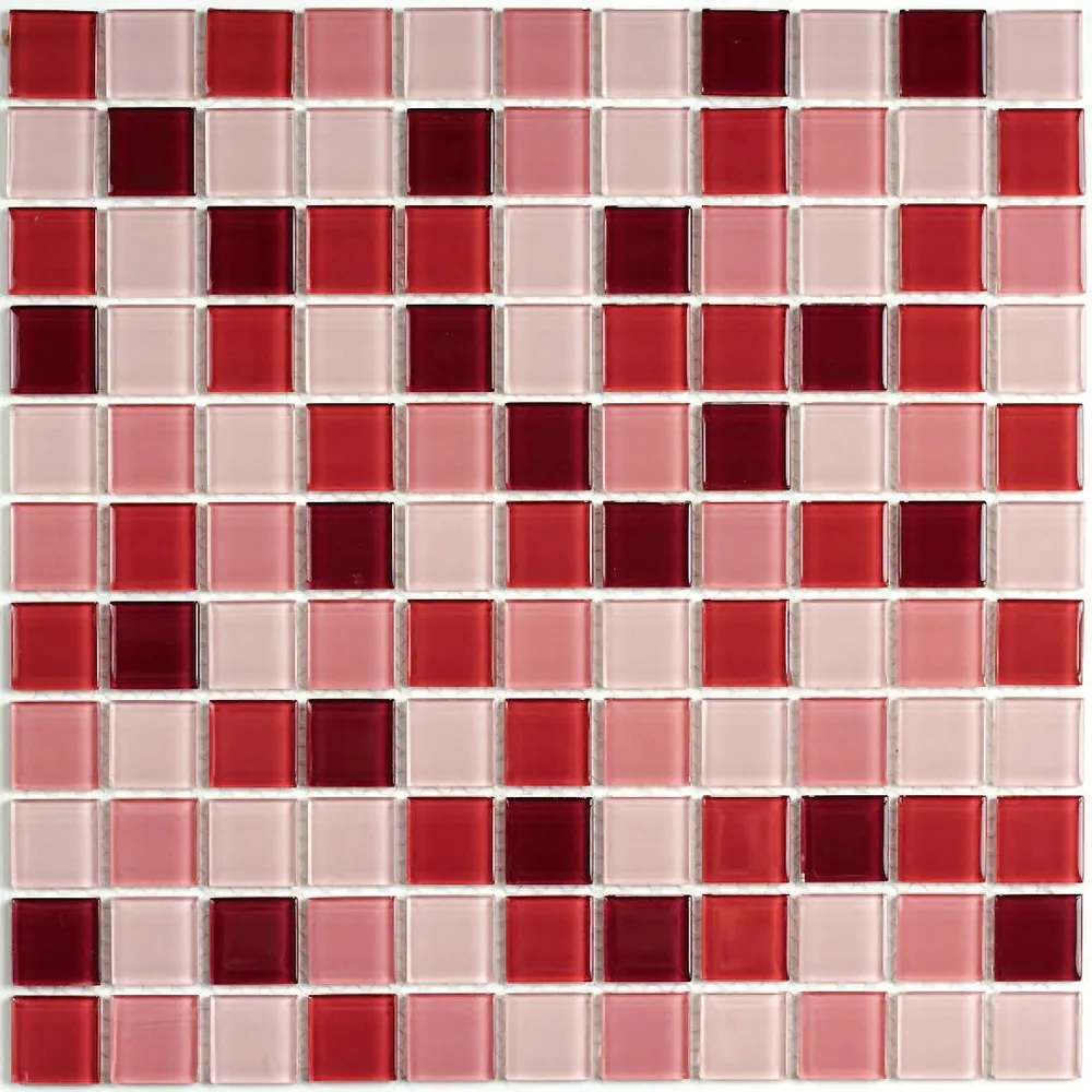 Мозаика стеклянная Plum mix/Сливовый микс (25х25) 300х300х4 мм (шт), 25x25