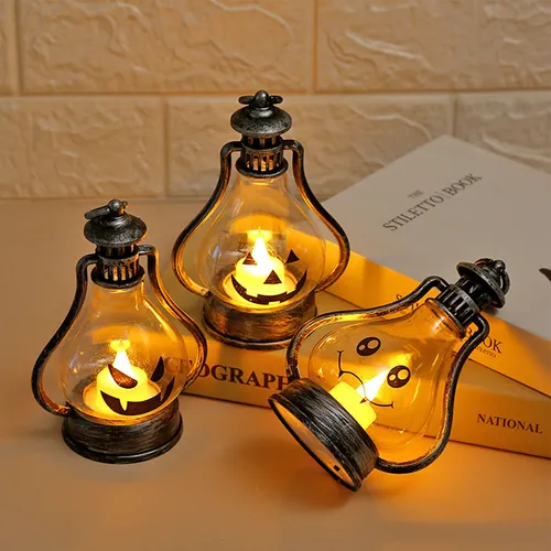 Детский переносной светильник-тыква на Хэллоуин, ночник и украшение для праздничного декора