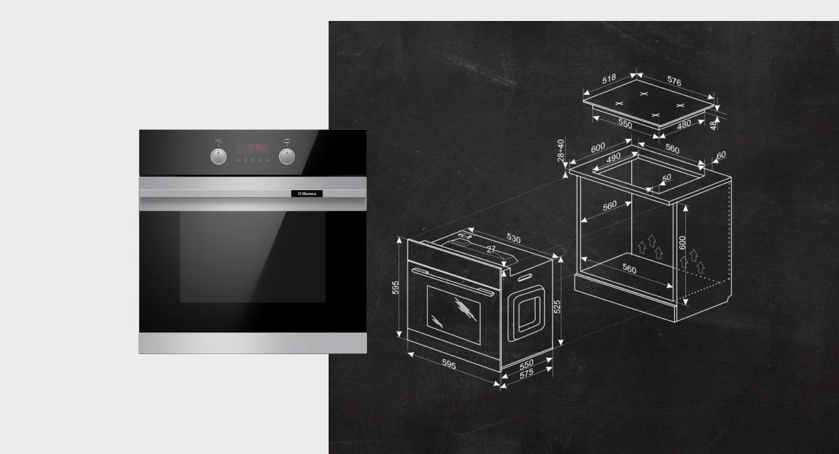 Электрический духовой шкаф hansa boeis696203