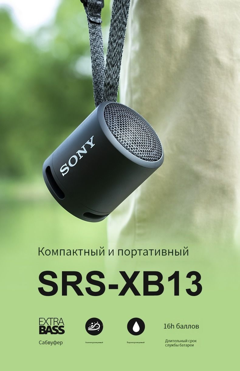 Sony SRS-XB13, Активная купить по низким ценам в интернет-магазине OZON ...