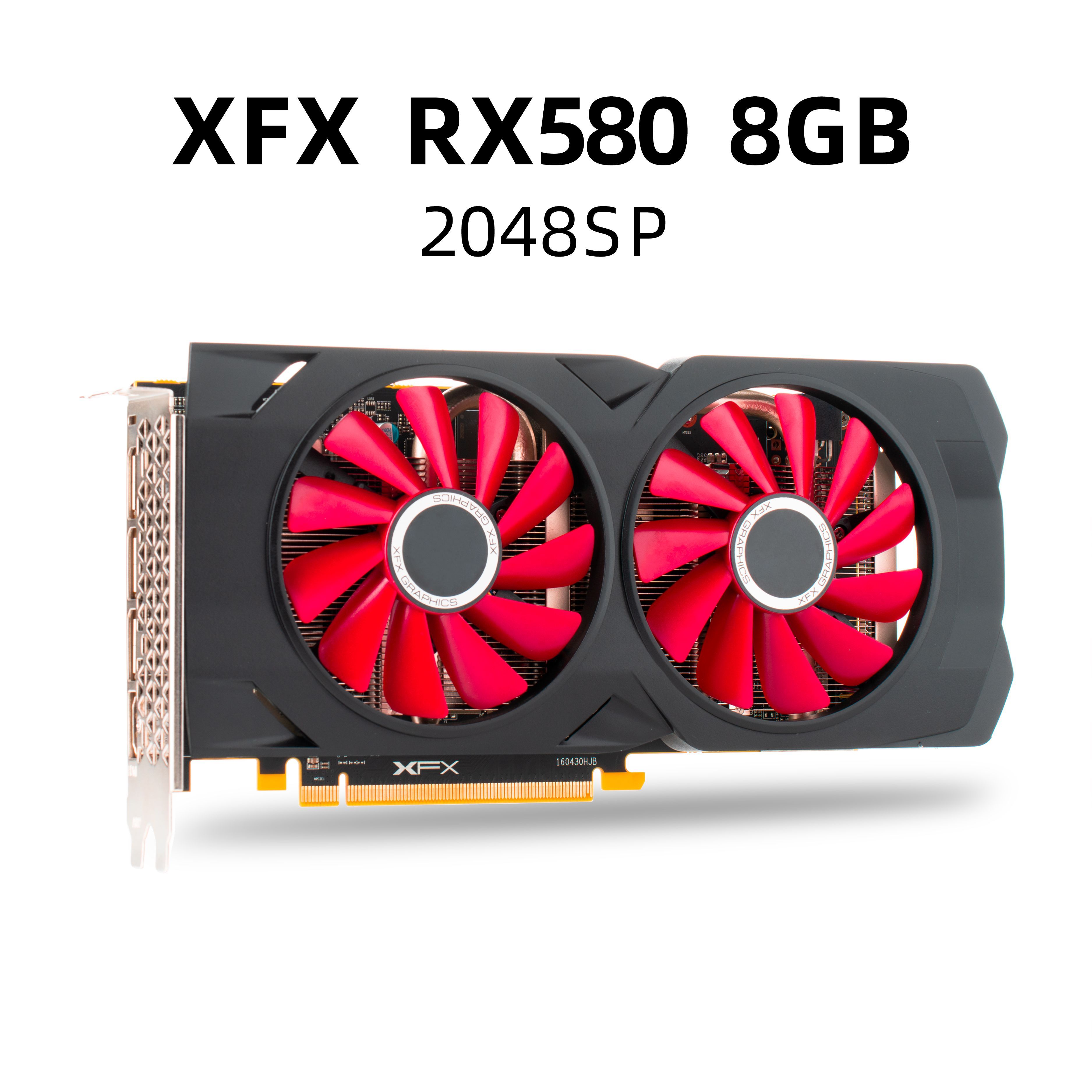 Видеокарта XFX Radeon RX 580, 8 ГБ PCI Express 3.0/3.1 x16 DisplayPort ...