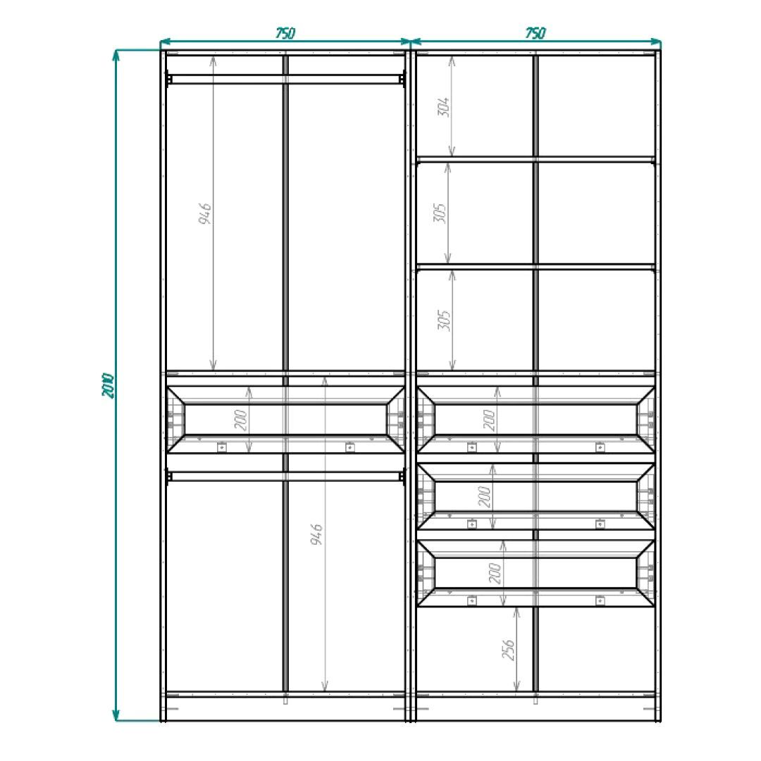 Гардеробная система Goodform Гардероб Пакс PAX IKEA (комбинация) с 4 ...