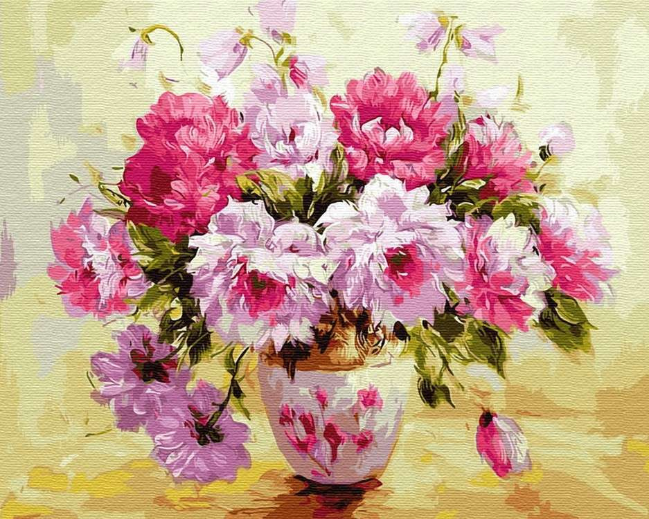 Картина по номерам ВанГогВоМне Любимые пионы, 40x50 см - купить с ...