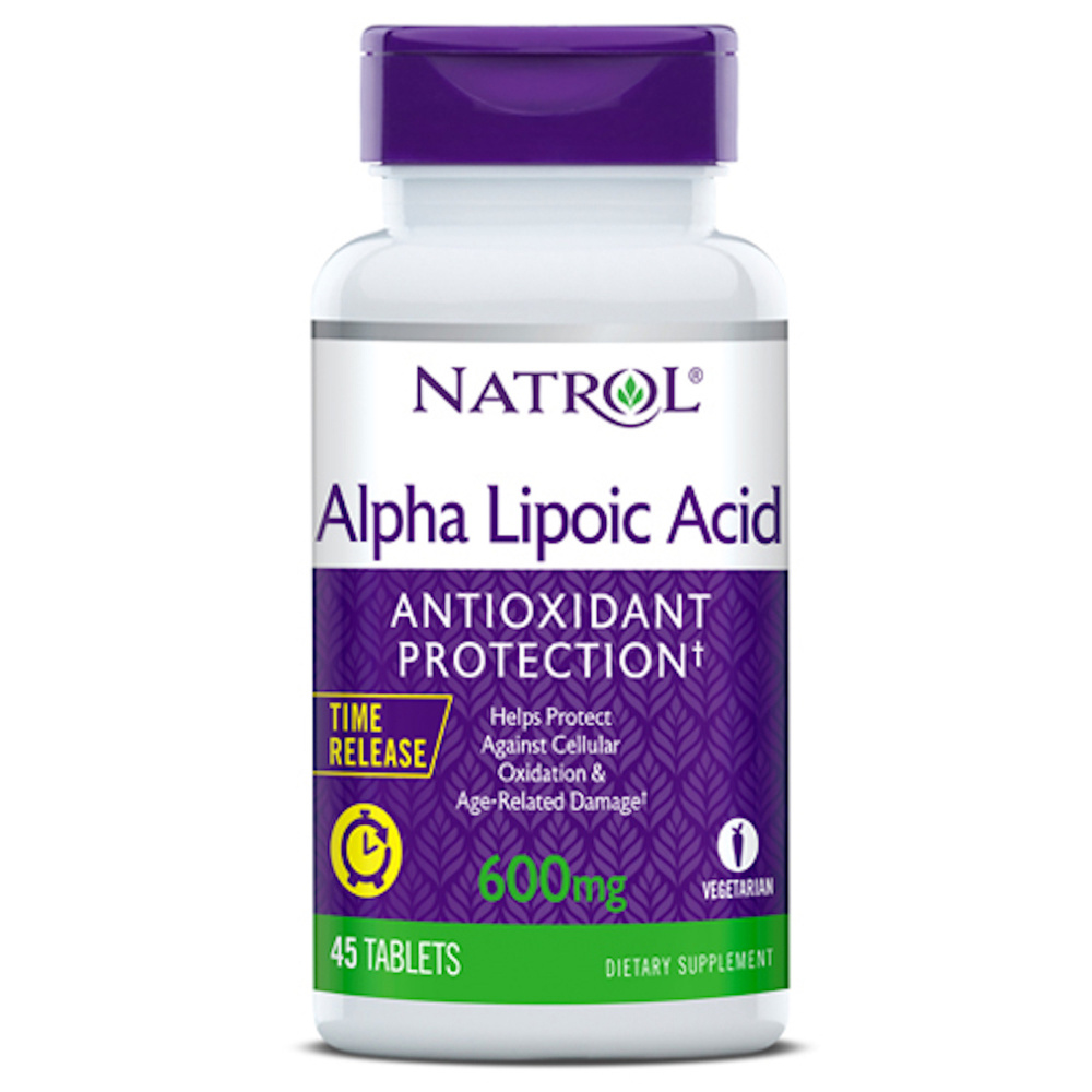 Альфа-липоевая кислота 600 мг, витамины, бад, Натрол Alpha Lipoic Acid ...