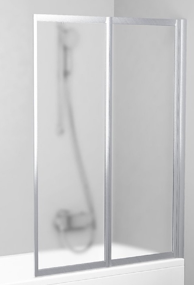 Перегородка (шторка, ширма) на борт ванны двухэлементная складная Ravak VS2 105 профиль сатин, матовое #1