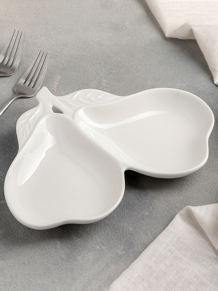 Менажница "Груши" керамическая, 2 ячейки, 25х19х3 см - купить с ...