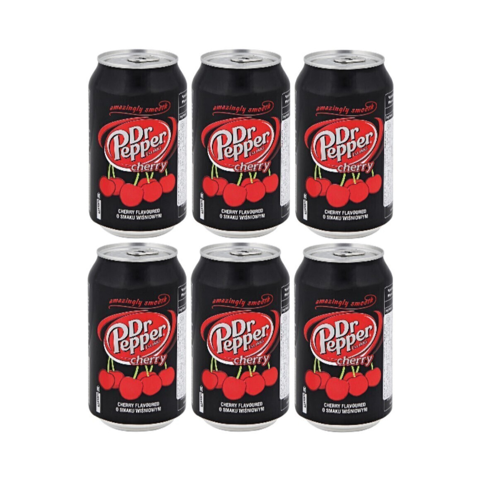 Газированный напиток Dr Pepper Cherry (Доктор Пеппер Черри), 6 банок по 330 мл  #1