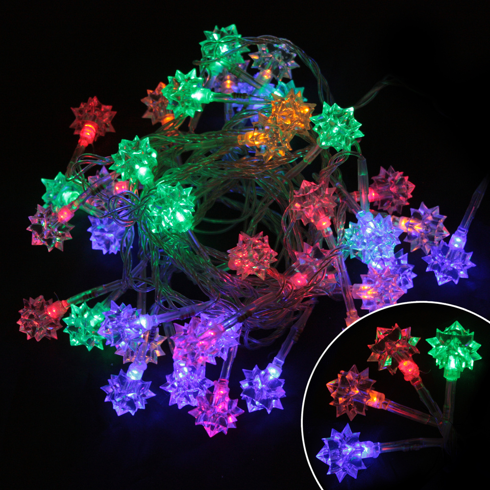 Электрогирлянда светодиодная алмазы 3 м многоцвет. #1