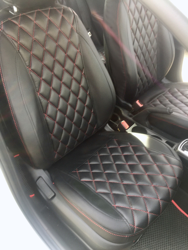 Чехлы для сидений Ниссан Альмера G15, с раздельной задней спинкой. Годы ...