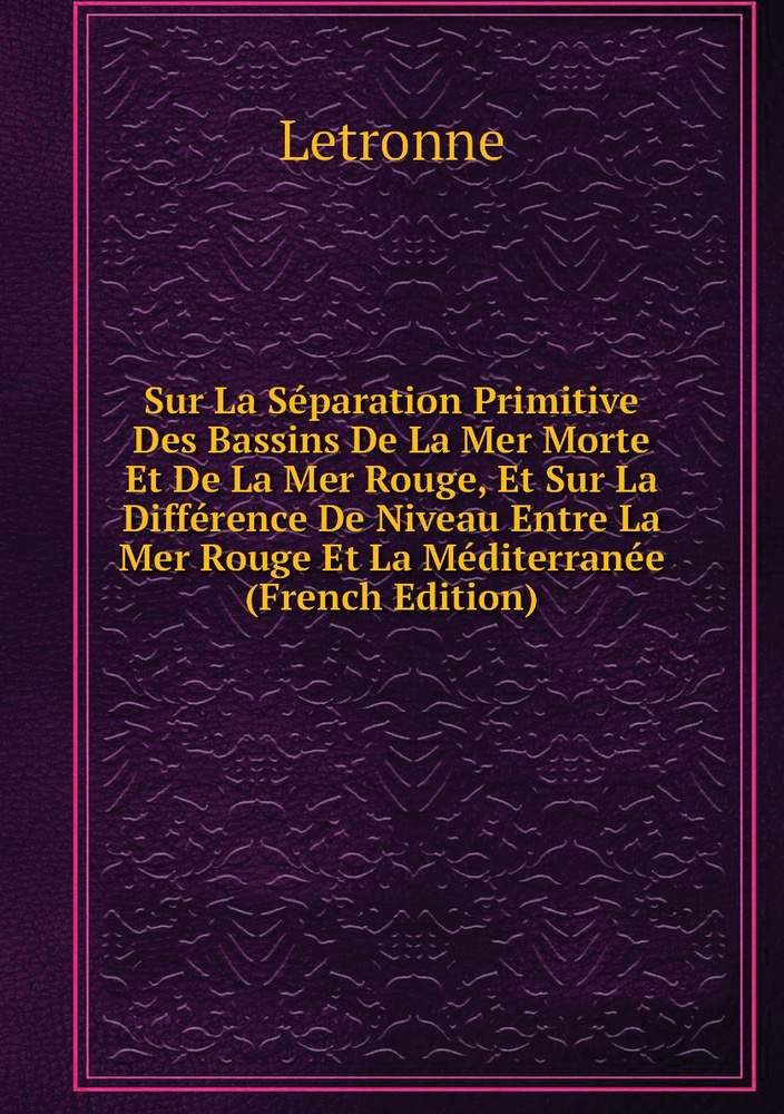 Sur La Separation Primitive Des Bassins De La Mer Morte Et De La Mer — free download
