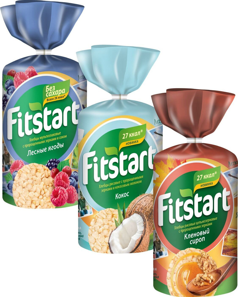 Хлебцы FITSTART mix, 3 шт по 100 г - купить с доставкой по выгодным ...