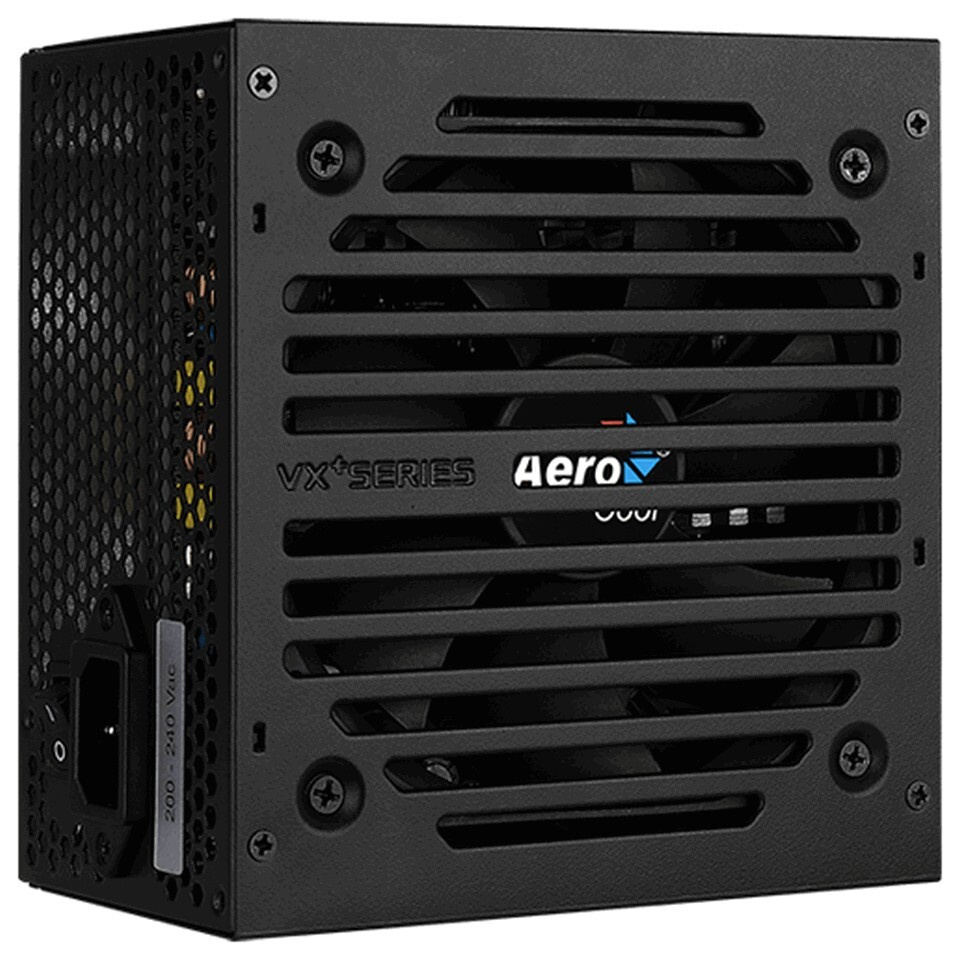 Блок питания 600W Aerocool VX PLUS 600W (ATX, 20+4 pin, 120mm fan, I/O  Switch, 4xSATA) (VX PLUS 600)