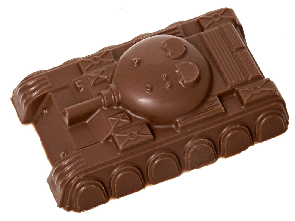 Подарочная шоколадная фигура Frade/Фраде - Танк (вес 95 гр) (темный)  #1