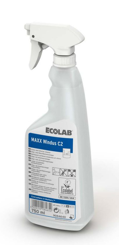 Профессиональное средство для мытья стекол и зеркал Ecolab MAXX Windus C2 750 мл  #1