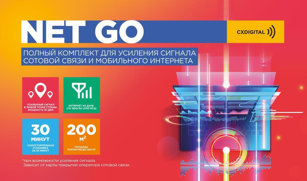 Комплект для усиления сигнала GSM сотовой связи и интернета 3g,4g NET ...