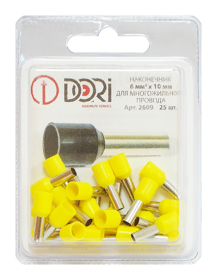 Кабельный наконечник DORI НШВИ 6,0 мм2, (25шт) - купить с доставкой по ...