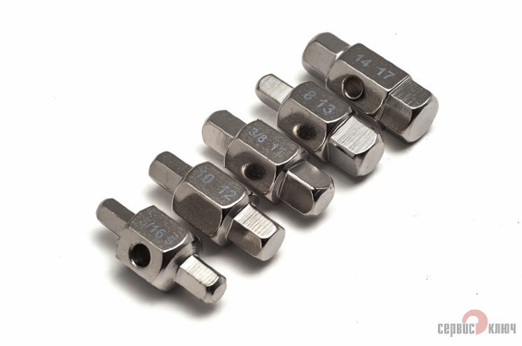 Набор бит для слива масла (маслосливных пробок) 5 пр Сервис Ключ ...