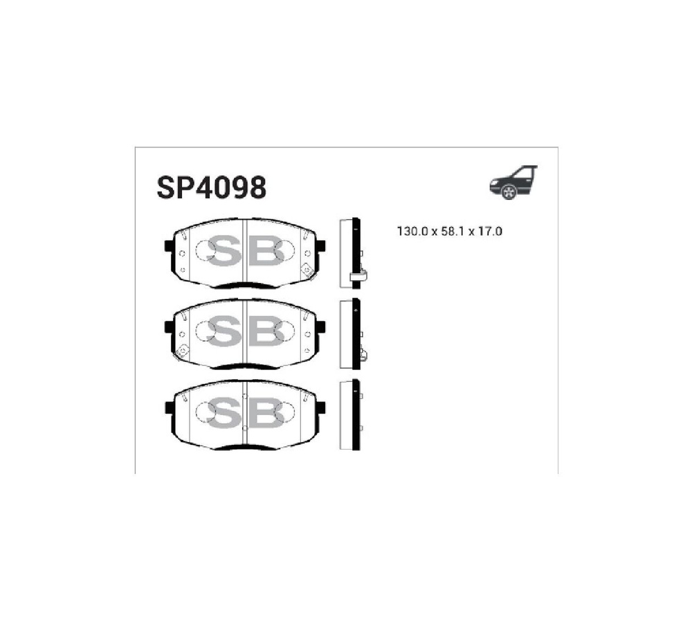 Колодки тормозные Sangsin Brake SP4098 Передние - купить по низким ...