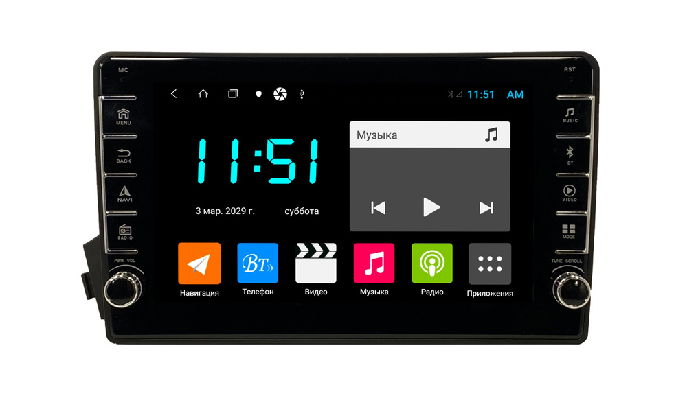 Магнитола Zenith Ssang Yong Kyron, Android 12, 4/64ГБ, с крутилками ...