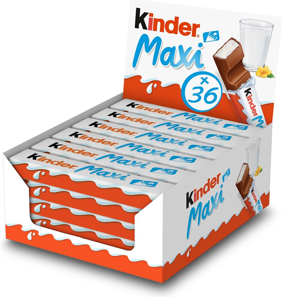 Шоколад молочный Kinder Chocolate Maxi, 36 шт х 21 г #1