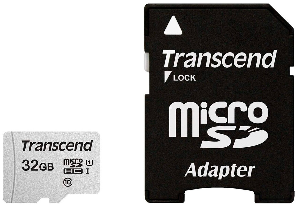 Флеш карта microSD 32GB Transcend microSDHC Class 10 UHS-1 U1, (SD адаптер), TLC #1