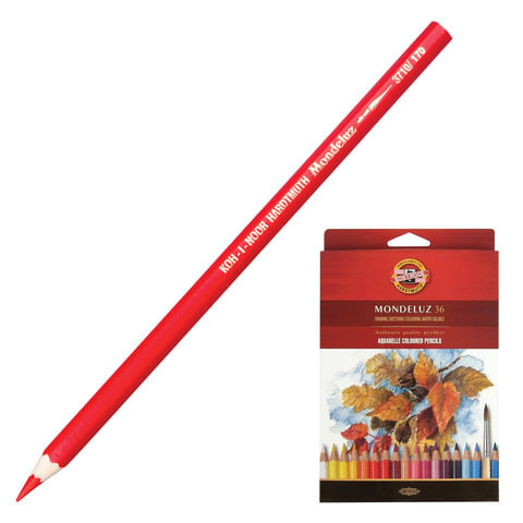 Карандаши цветные акварельные художественные KOH-I-NOOR "Mondeluz", 36 ...