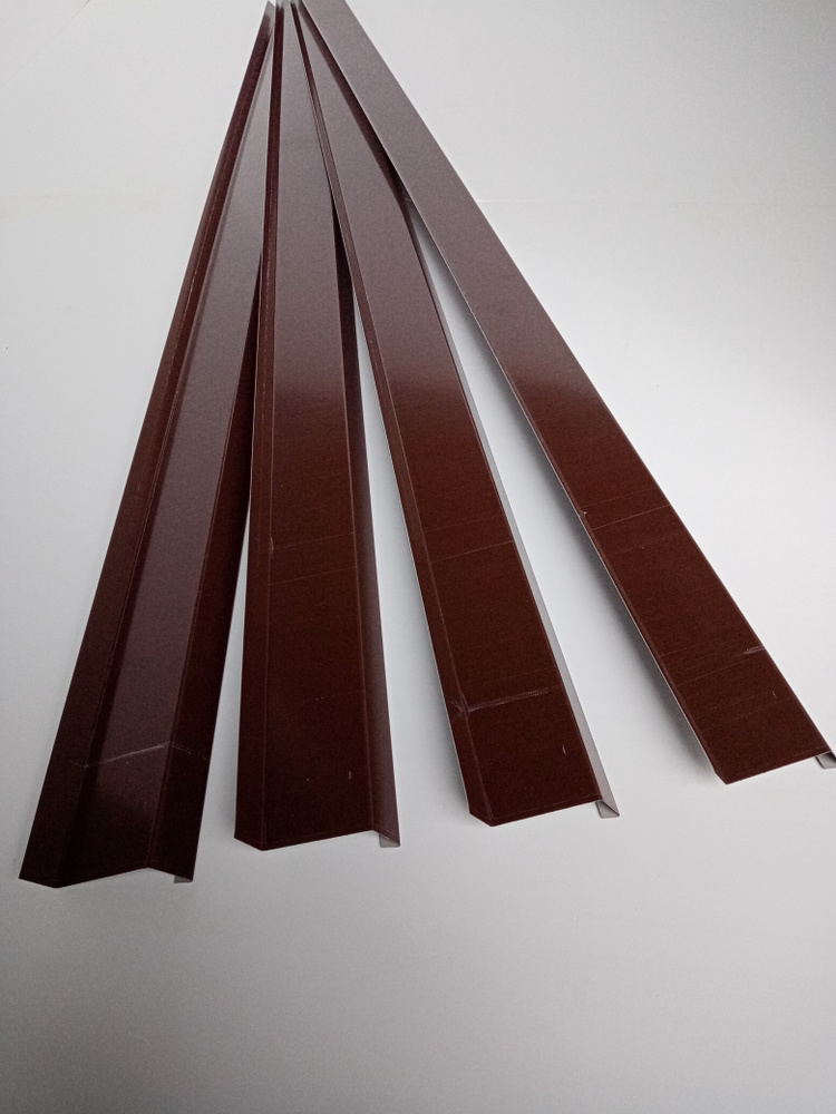 Отлив оконный стальной коричневый 1250 мм, ширина 50 мм, 4 шт.  #1