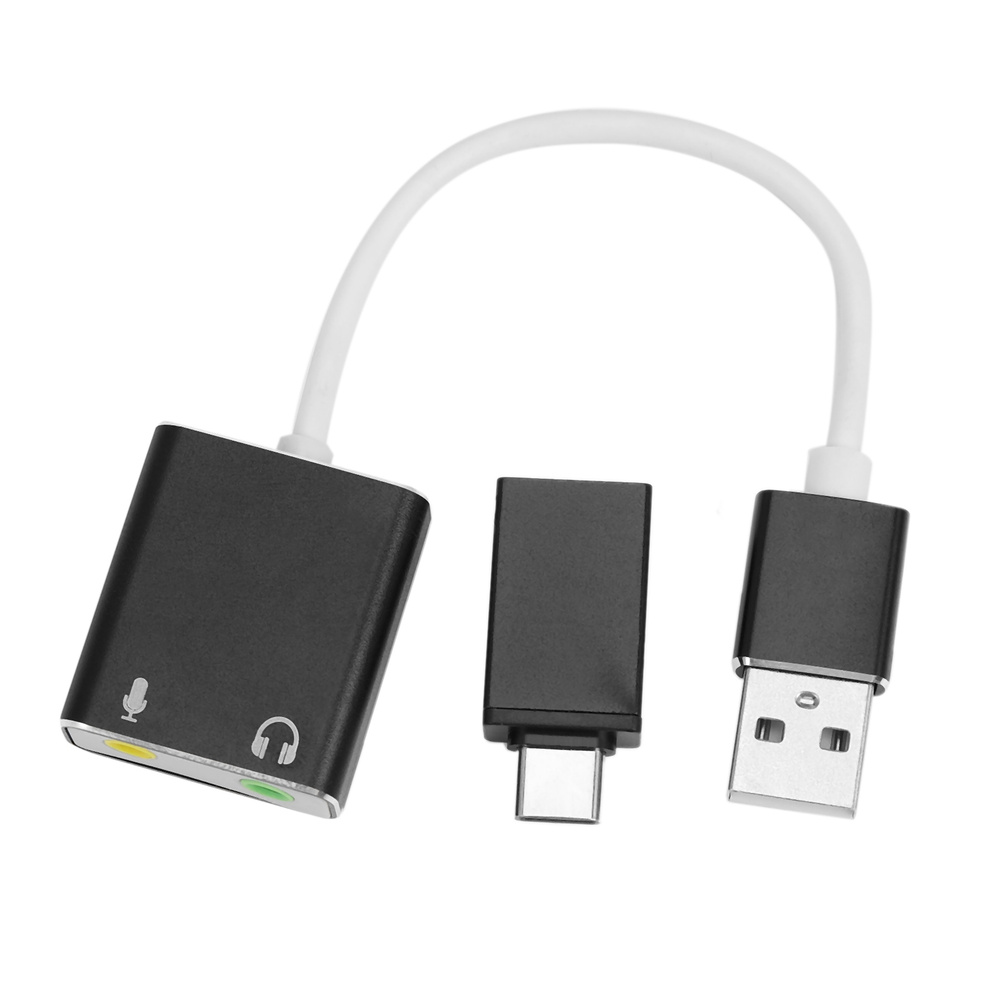 Звуковая карта USB с разъемом для наушников и микрофона 3 5 мм для ПК ...