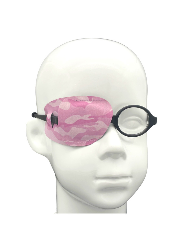 Окклюдер на очки eyeOK "Military Pink", камуфляж розовый, анатомический ...