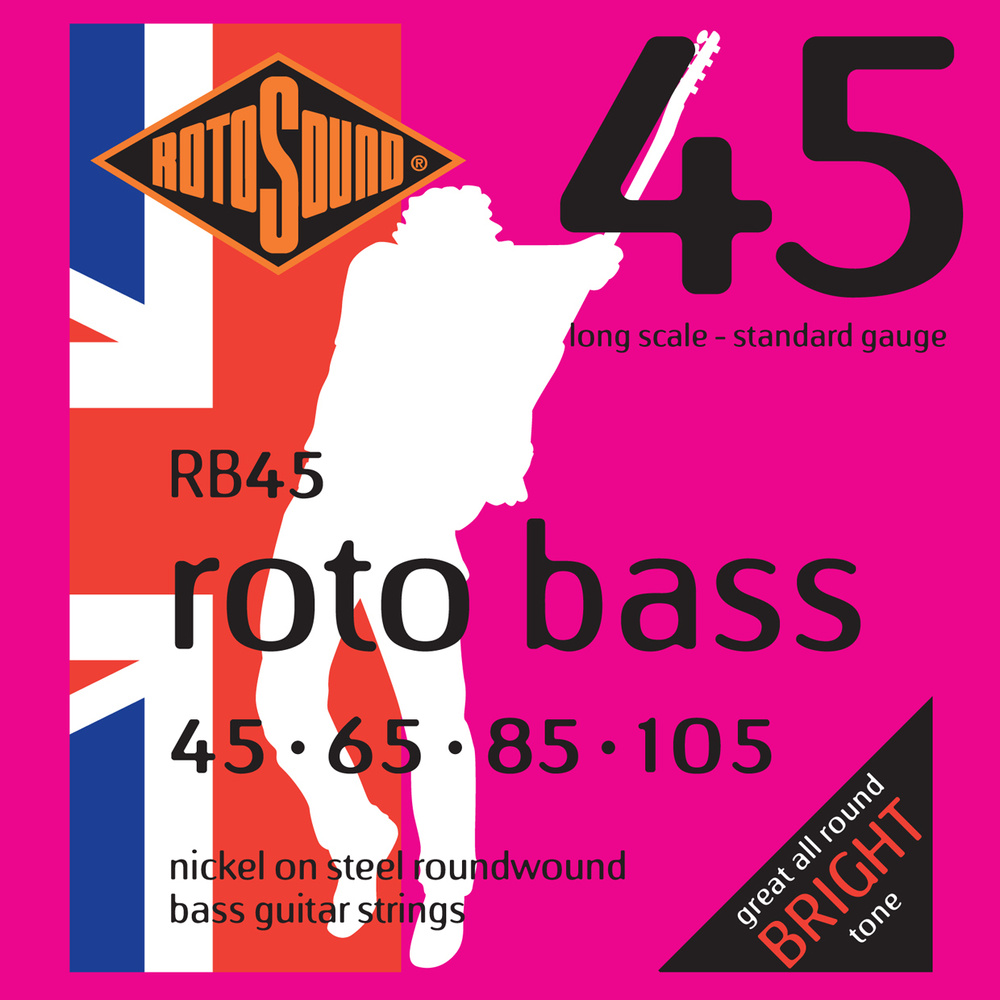 ROTOSOUND RB45 NICKEL (UNSILKED) 45 65 85 105 струны для басгитары, никелевое покрытие, 45-105  #1