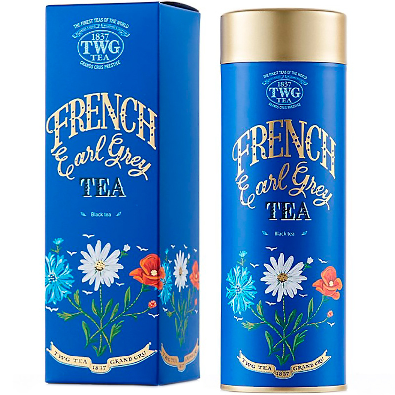 Сингапурский Чай черный листовой в тубах TWG French Earl Grey Tea, Французский чай Эрл Грей 100 грамм #1