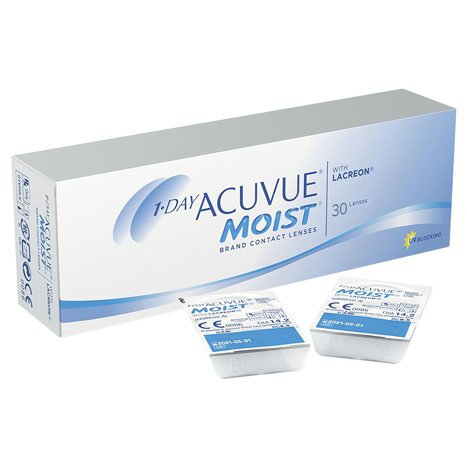 Контактные линзы acuvue moist 30 линз