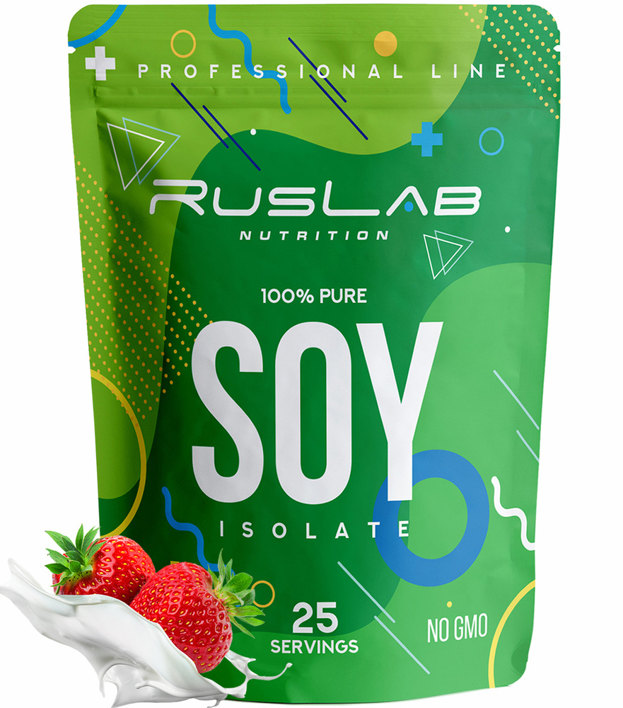 Соевый изолят SOY ISOLATE, (800 гр),вкус клубника со сливками - купить ...