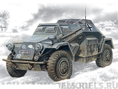 Сборная модель ICM 72431 Sd Kfz 260 германский бронеавтомобиль радиосвязи Масштаб 1/72  #1