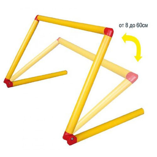 Барьер для тренировок У769/MR-B8-60, регулируемая высота 8-60см, ширина 80см, пластик, желто-красный #1