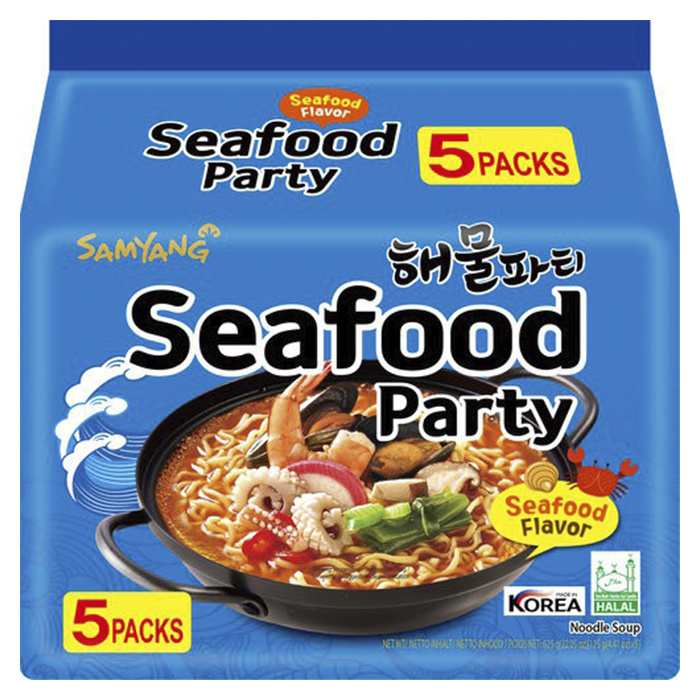 Корейская лапша быстрого приготовления Samyang Seafood Party Ramen со вкусом морепродуктов (Корея), 125 #1