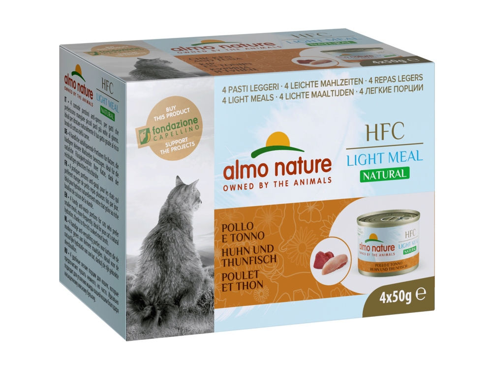 Almo Nature консервы набор низкокалорийных консервов для кошек (4 шт. по 50 гр) с курицей и тунцом 200 #1