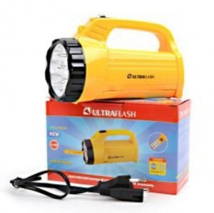 Ultraflash фонарь-прожектор LED3819CSM (акк.4V 0.8Ah) 9св/д+12св/д, желт/пласт, 2 реж, з/у 220V  #1