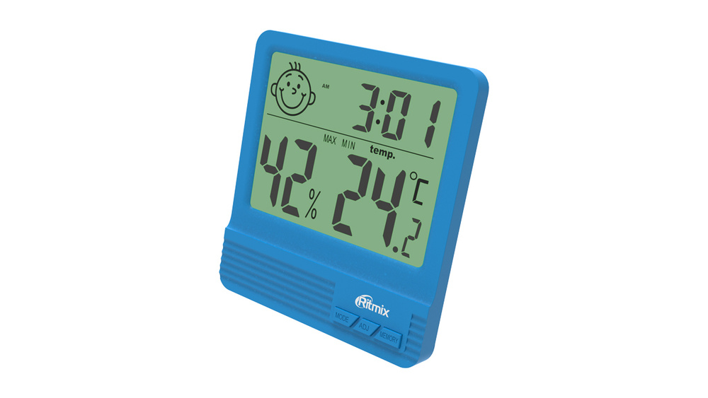 Метеостанция с термометром и гигрометром RITMIX CAT-052 синий  #1