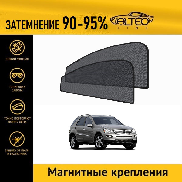 Автошторки ALTEO PREMIUM на Mercedes-Benz M-Class (W164) (2005-2008) #1