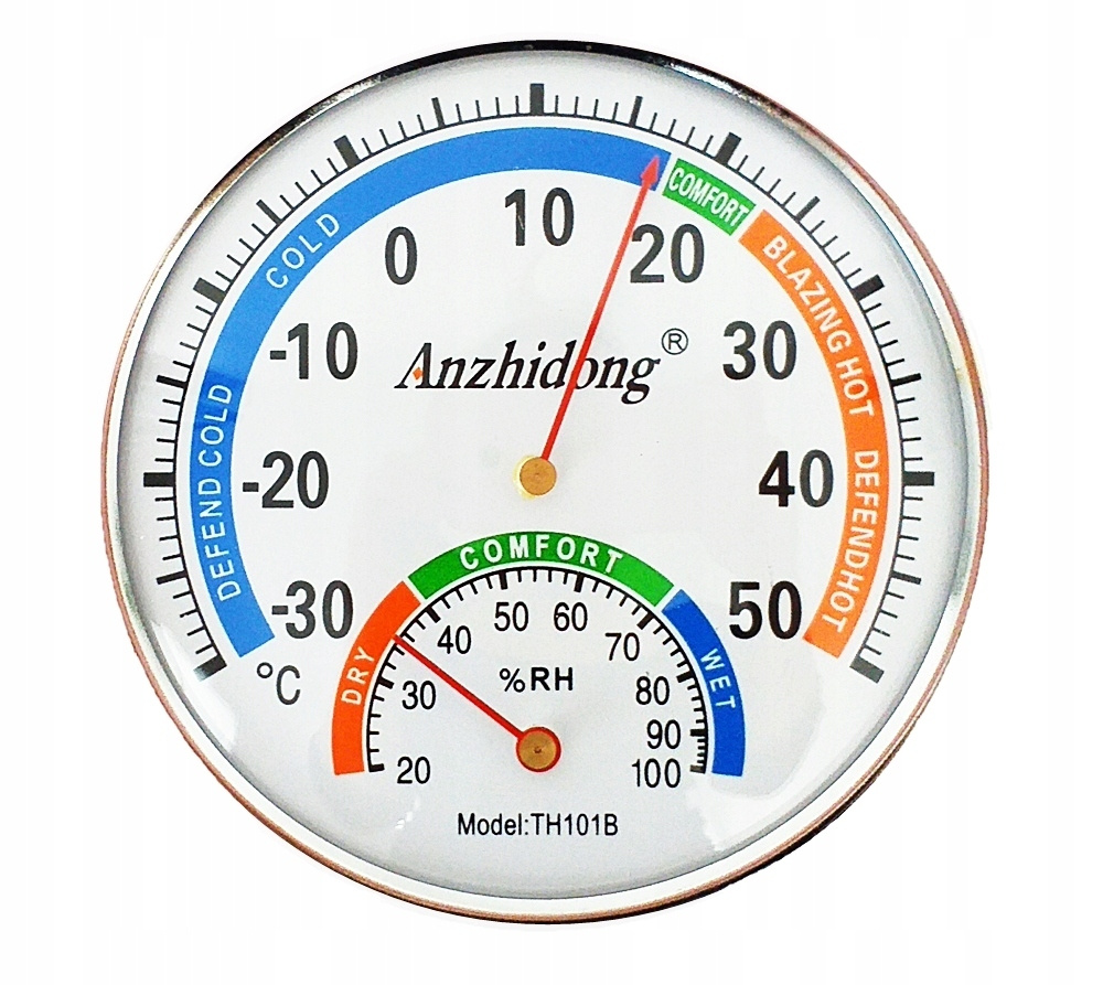 Термометр-гигрометр механический круглый TH101B