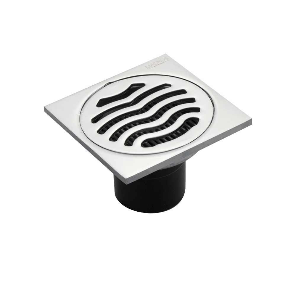 Трап сливной для душа MAGNUS / ХРОМИРОВАННЫЙ / 100х100 выход 50мм ...