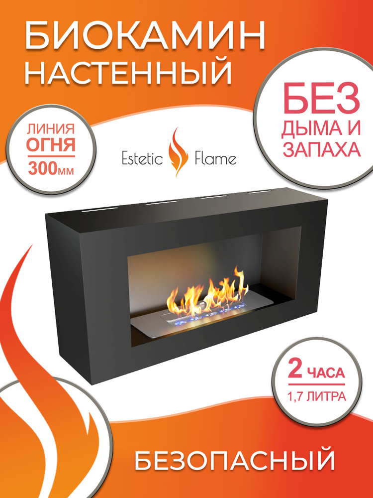 Биокамин настенный Estetic Flame Ornament 900 для дома и квартиры #1