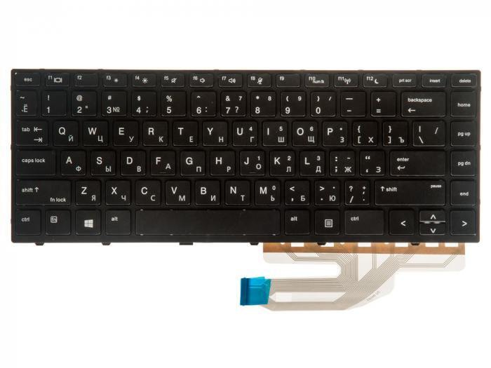 Клавиатура / Keyboard для ноутбуков HP Probook 430 G5, 440 G5, 445 G5 черная без подсветки  #1