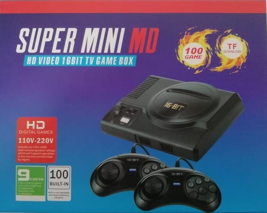 Игровая приставка 16 bit Super Mini MD HDMI 100 в 1 + 100 игр + 2 ...