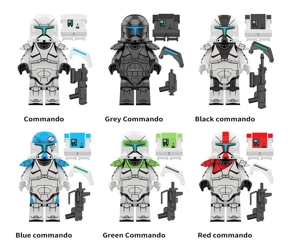 Набор минифигурок Клоны Republic Commando 6 шт / Конструктор совместим с  лего