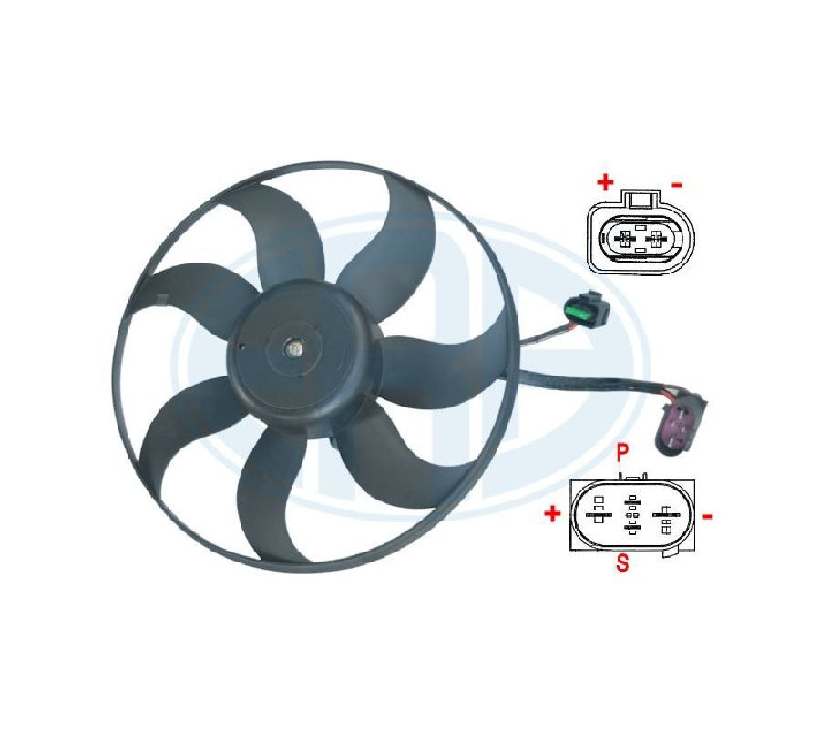 Вентилятор охлаждения радиатора SKODA/VW 05-> (левый) - ERA/ZEN/ZM ...